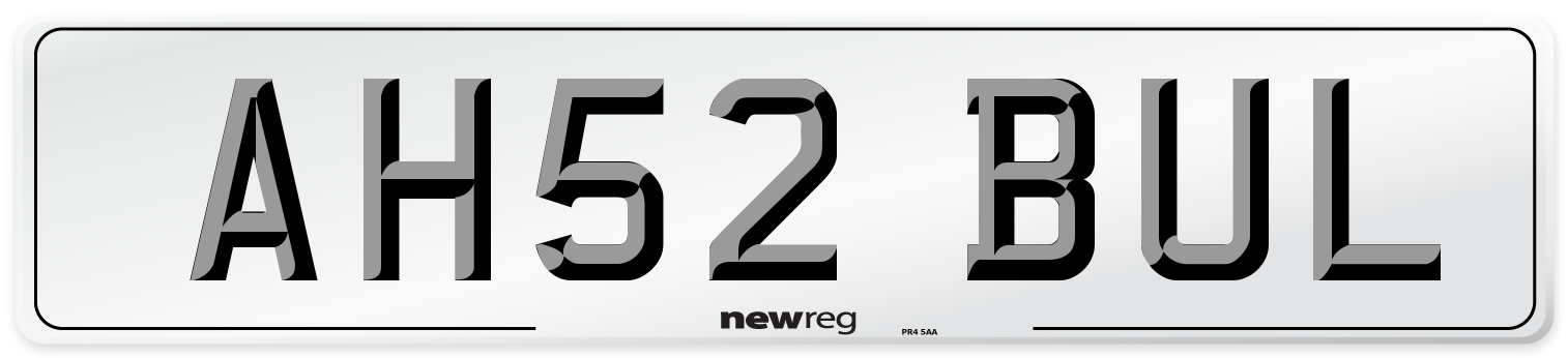 AH52 BUL Number Plate from New Reg